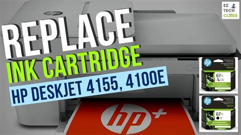 How to replace Ink Cartridge for HP DeskJet 4100e, 4155 All-in-One ...