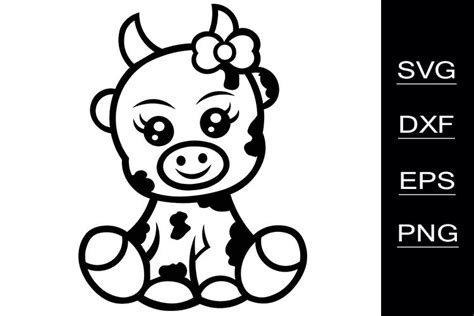 Baby Cow SVG cutting files (540719) | Cut Files | Design Bundles