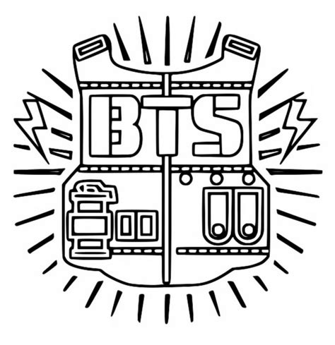 Disegno da colorare BTS : Logo "Beyond the scene" 10