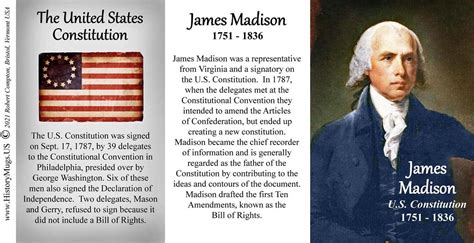 Madison, James - United States Constitution - HistoryMugs.us