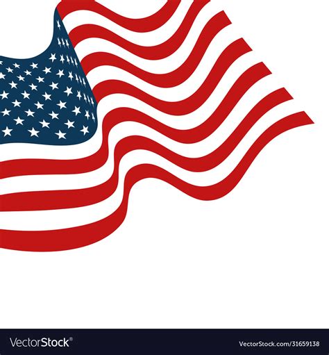 Isolated usa flag design Royalty Free Vector Image