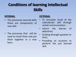 gagne's learning hierarchy and instruction | PPT