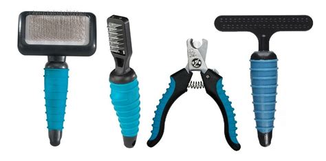 4 Piece Dog Grooming Tool Kit Professional Pet Groomer Basic Supplies Teal Color - Walmart.com