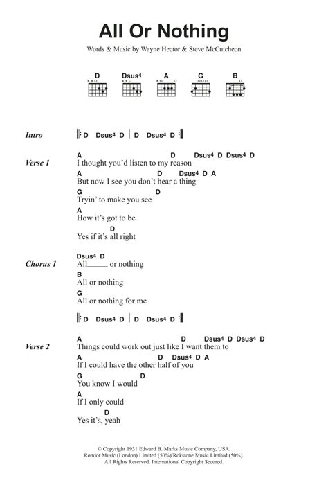 All Or Nothing by Small Faces - Guitar Chords/Lyrics - Guitar Instructor