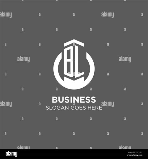 Initial BL circle round line logo, abstract company logo design ideas ...