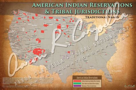 American Indian Reservations Map with Reservation Names - Plus Traditional Names in 2021 ...