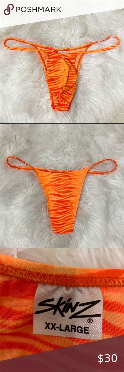 SKINZ orange stripe mens bikini in 2022 | Bikinis, High neck bikinis ...