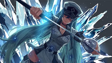 Esdeath, Akame Ga Kill!, Anime, Anime Girls, Ice Wallpapers HD / Desktop and Mobile Backgrounds