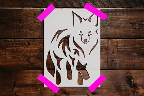 Fox Stencil Reusable Fox Stencil Art Stencil DIY Craft - Etsy