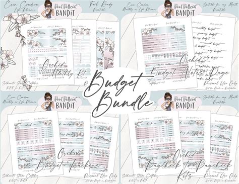 Printable Erin Condren Monthly Budget Bundle Budget Planner - Etsy