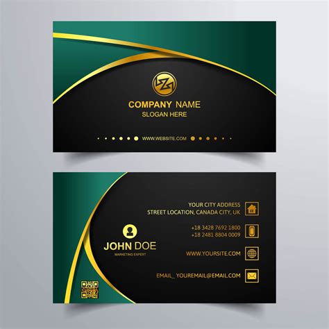 Abstract stylish wave colorful business card template design 258723 Vector Art at Vecteezy