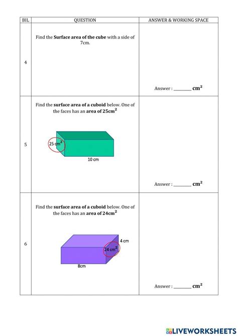 1481607 | Surface Area of a Cube & Cuboid | NurAinaKooh