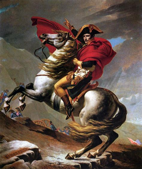 Bonaparte crossing the Great St Bernard Pass, 1803, 231×246 cm by Jacques-Louis David: History ...