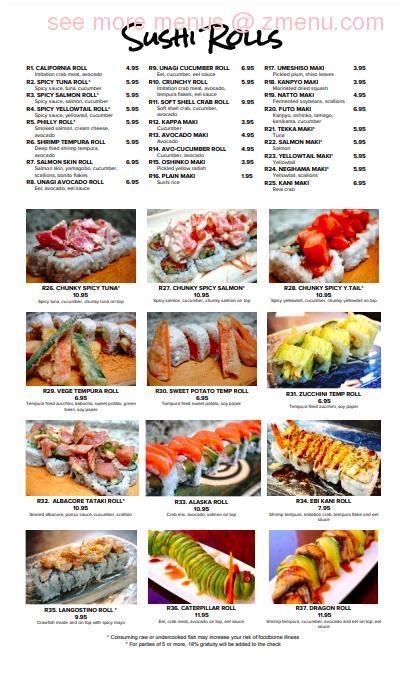 Online Menu of Sushi Ken Restaurant, Phoenix, Arizona, 85048 - Zmenu