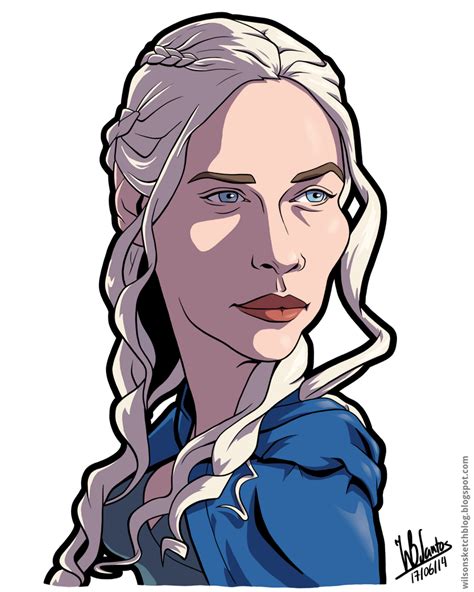 Game of Thrones - Daenarys Targaryen (Cartoon Caricature)