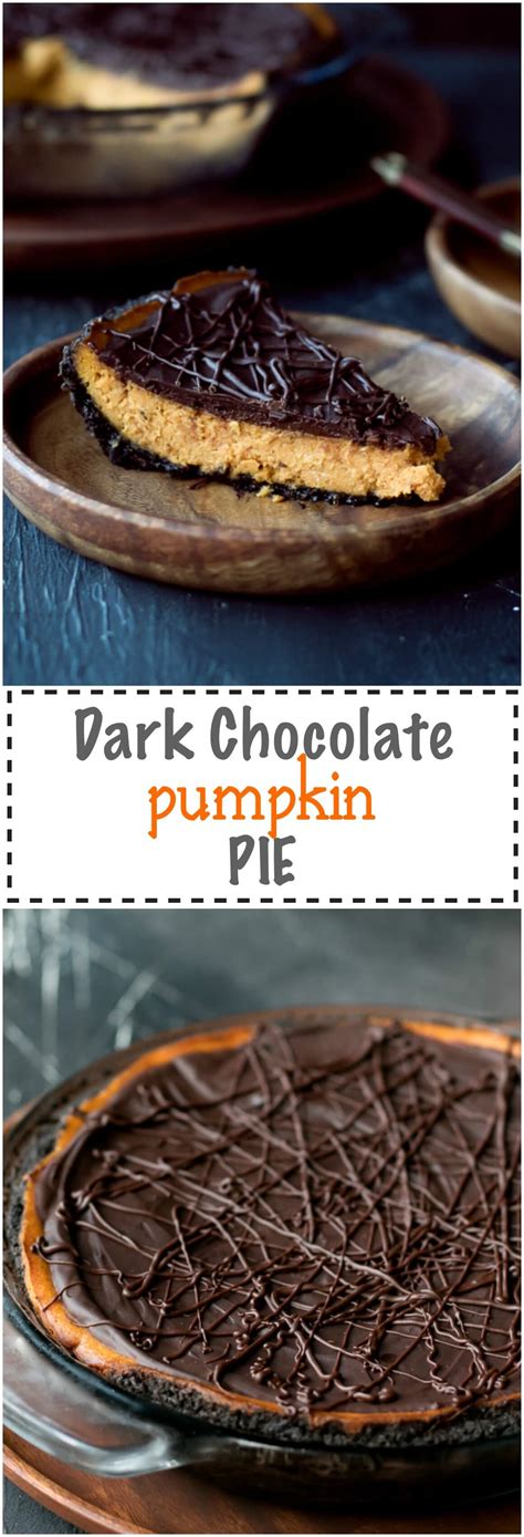 Dark Chocolate Pumpkin Pie With Chocolate Crust Recipe - Cooking LSL