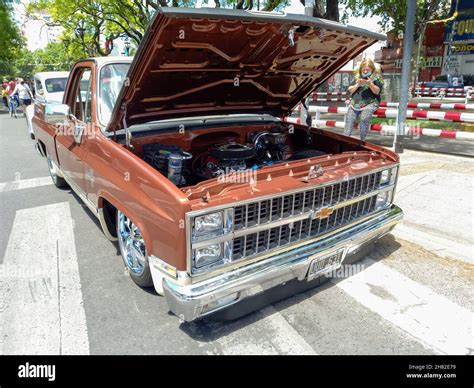 BUENOS AIRES, ARGENTINA - Nov 08, 2021: old Chevrolet Chevy C10 Silverado 1980s pickup truck by ...