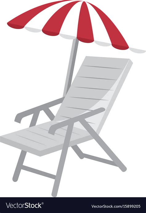 Isolated beach chair Royalty Free Vector Image