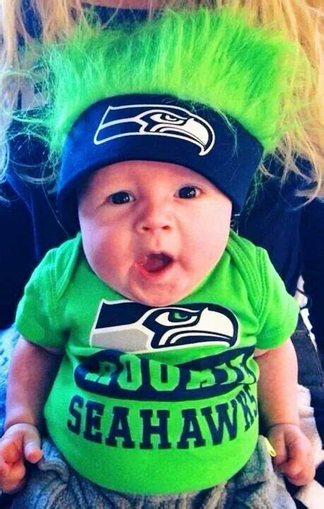 This will be what we dress our grandkids like, when we have some. :) Seattle Seahawks Football ...