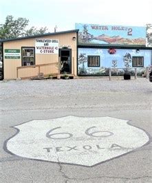 Historic Route 66 - Tumbleweed Grill - Texola, Oklahoma, USA. - National Scenic Byways on ...