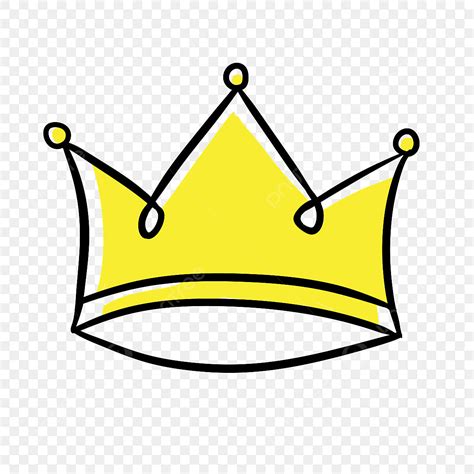 Cartoon Princess Crown Clipart Hd PNG, Cartoon Line Yellow Prince ...