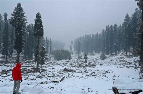 Experience Snowfall in Kashmir - Admire the white draping of the hills ...