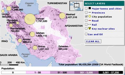 Iran Map and Iran Satellite Images