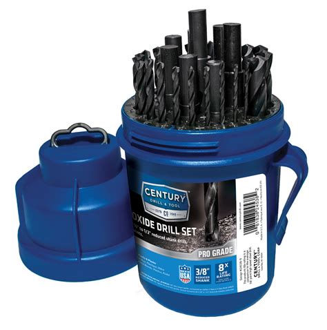 Pro Grade Reduced Shank Black Oxide Drill Set, 29 Piece