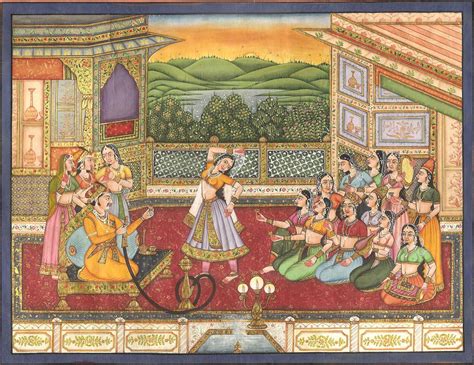 Mughal Miniature Painting Handmade Indian Classical Harem Watercolor ...