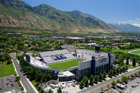 Lavell Edwards Stadium Aerial Photograph by Dave Koch