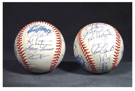 1993 Toronto Blue Jays World Series Team Signed Baseballs (2)