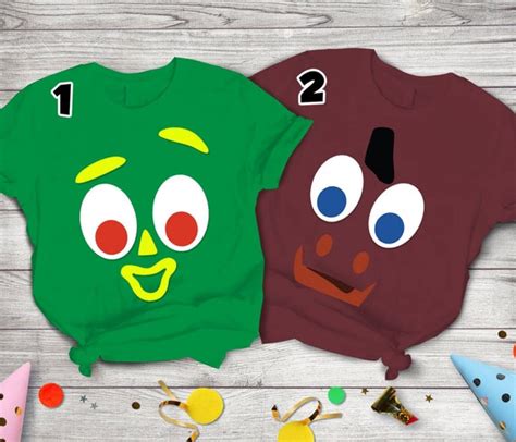 Gumby Costume Shirt Gumby and Pokey Costume Shirt Pokey - Etsy