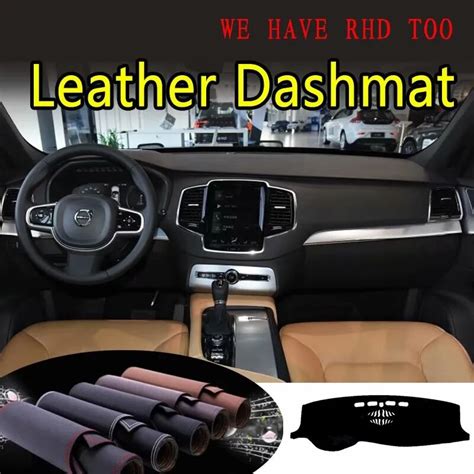 For Volvo XC90 2015 2016 2017 2018 2019 2020 Leather Dashmat Dashboard Cover Dash Mat SunShade ...