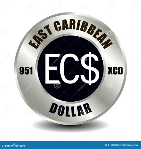 East Caribbean dollar XCD stock vector. Illustration of element - 211700005