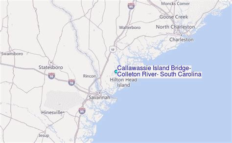 Callawassie Island Bridge, Colleton River, South Carolina Tide Station ...