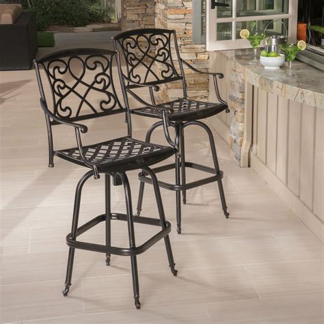 Noble House Santa Maria Bar Stools (Set of 2) in Bronze - Walmart.com