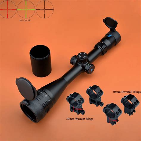 Eagle Eye Rifle Scope 50mm Objective Lens AO R/G Hunting Scope Mil Dot Riflescope 4 16x50 ...