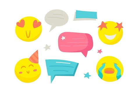 Communication on the Internet. Chatting. Stickers. 21941839 Vector Art ...