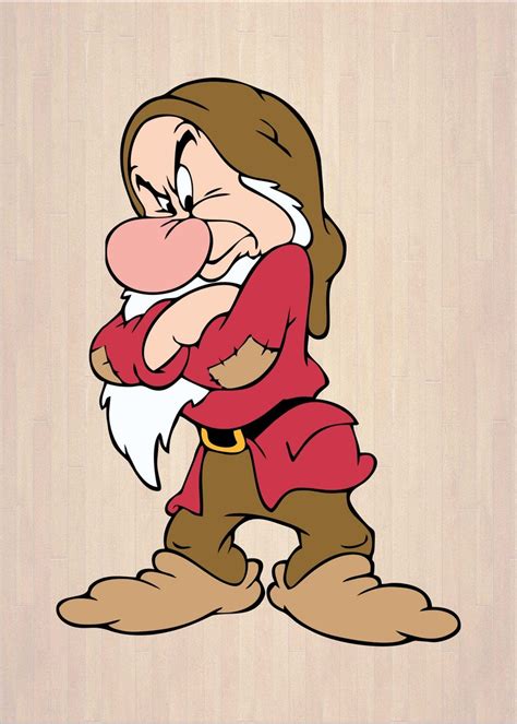 Grumpy Svg Snow White Svg Dwarf Grumpy Svg Seven Dwarfs Svg | Etsy