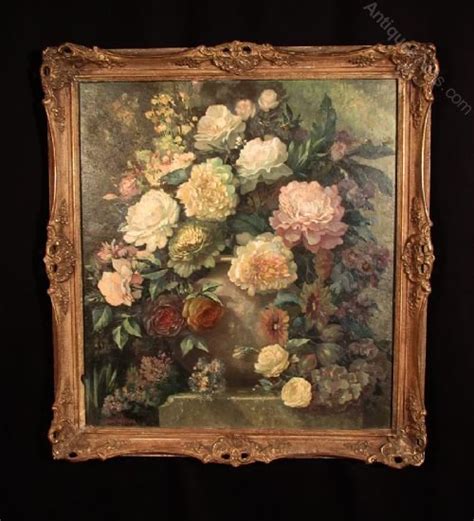 Antiques Atlas - Oil Painting Still Life Flowers By John Wilson RWS