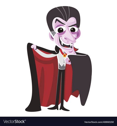 Funny dracula character Royalty Free Vector Image