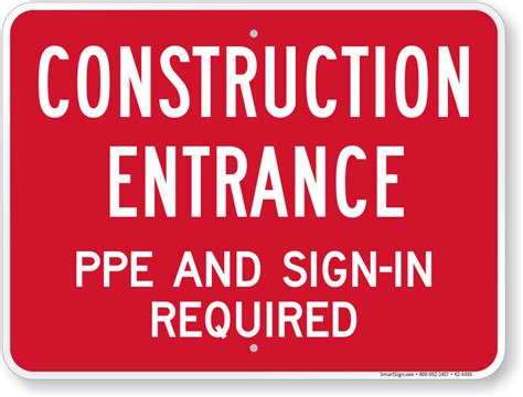 Construction Entrance Signs | Construction Site Entrance Signs