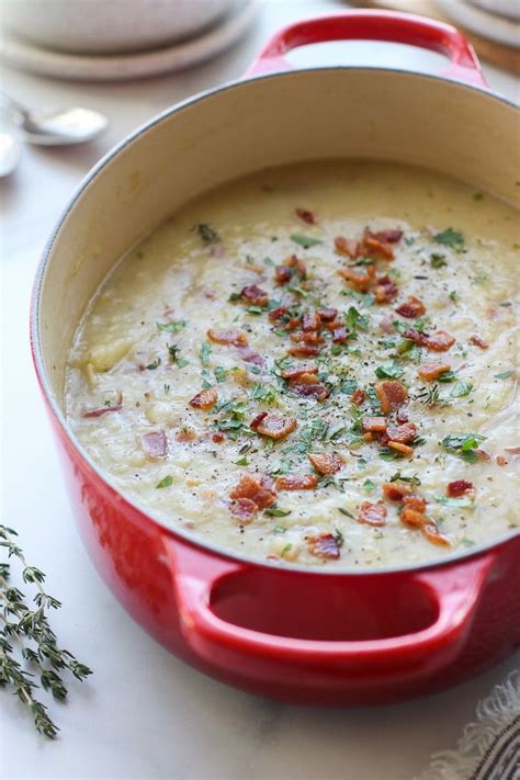 Creamy Potato Leek Soup with Bacon - The Real Food Dietitians