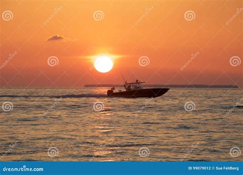 Sunset Speed Boat stock photo. Image of boat, state, florida - 99079012