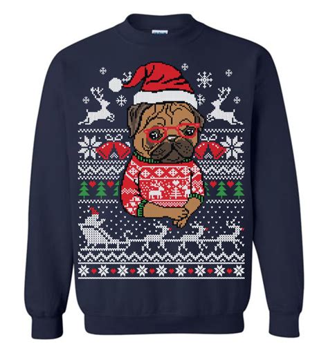 Pug Christmas Sweater - The Wholesale T-Shirts By VinCo