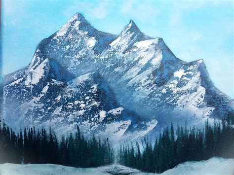 Misty Mountain Painting | Mountain paintings, Landscape painting tutorial, Mountain painting acrylic