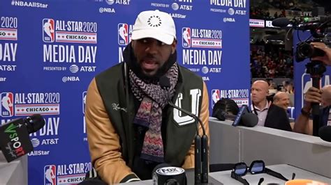 LeBron James - interview during 2020 NBA All Star Media Day - YouTube