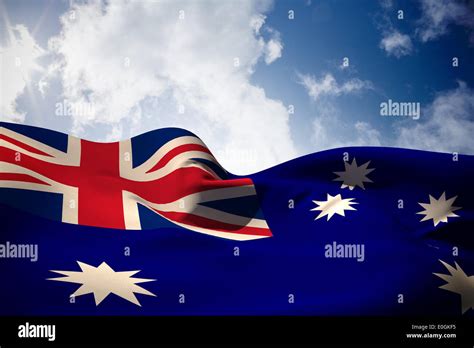 Australia flag waving Stock Photo - Alamy