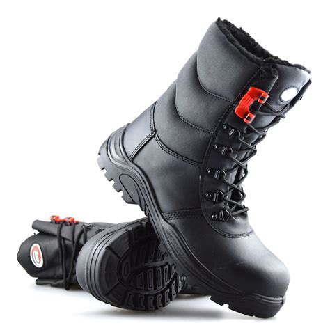 Mens Leather Waterproof Safety Steel Toe Cap Combat Work Ankle Boots ...