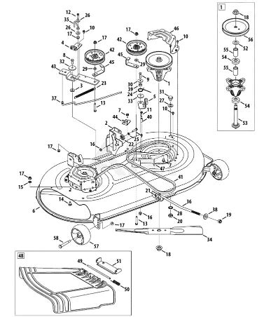 Craftsman 42 Inch Mower Deck Diagram and Locations - LawnAsk